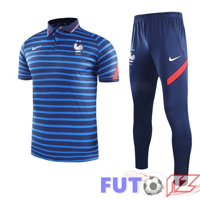 Camiseta Polo Francia + Pantalones Azul 2021/2022