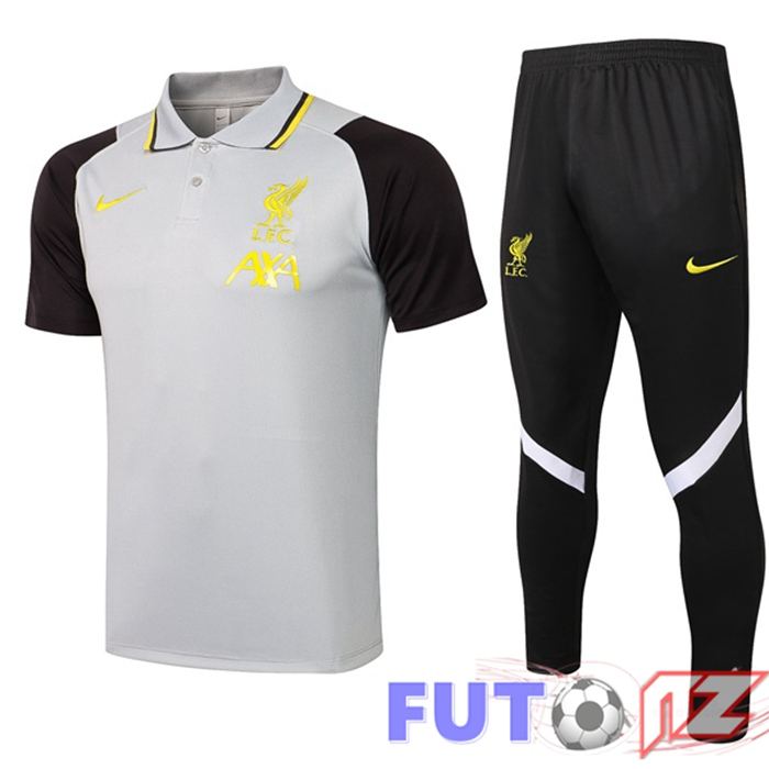 Camiseta Polo FC Liverpool + Pantalones Gris Negro 2021/2022