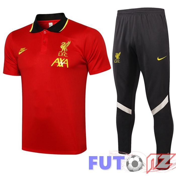 Camiseta Polo FC Liverpool + Pantalones Rojo 2021/2022