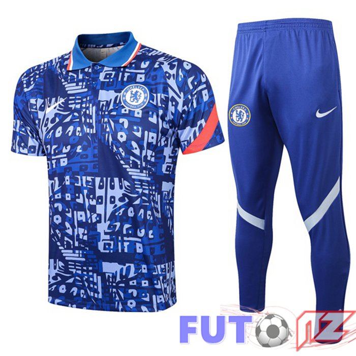 Camiseta Polo FC Chelsea + Pantalones Azul 2021/2022