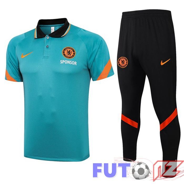 Camiseta Polo FC Chelsea + Pantalones Azul 2021/2022
