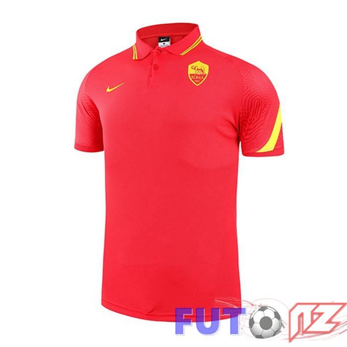Camiseta Polo AS Roma Rojo 2021/2022 Camiseta Polo AS Roma Rojo 2021/2022