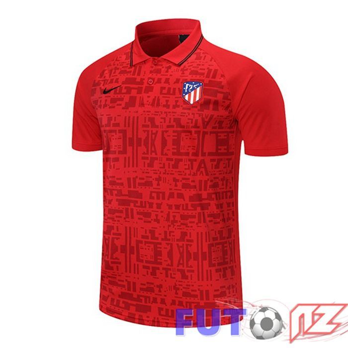 Camiseta Polo Atletico Madrid Rojo 2021/2022