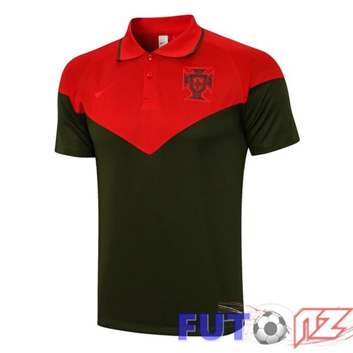 Camiseta Polo Portugal Rojo Verde 2021/2022 Camiseta Polo Portugal Rojo Verde 2021/2022