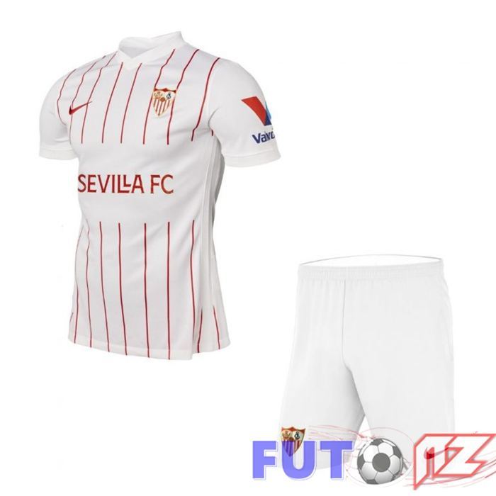 Camiseta Sevilla FC Ninos Primera Blanco 2021/2022