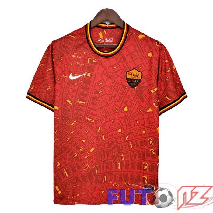 Camiseta Entrenamiento AS Roma Rojo 2021/2022 Camiseta Entrenamiento AS Roma Rojo 2021/2022