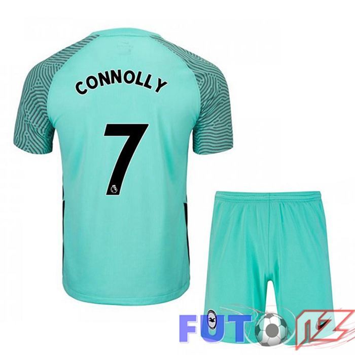 Camiseta Brentford FC (CONNOLLY 7) Ninos Segunda Verde 2021/22