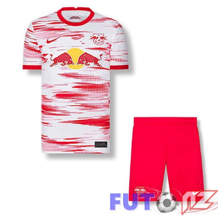 Camiseta RB Leipzig Ninos Primera Rojo/Blanco 2021/22