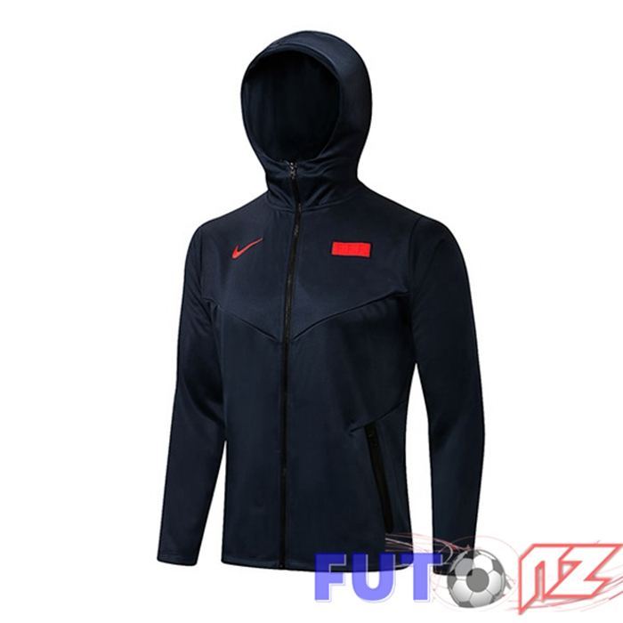 Chaqueta Con Capucha Francia Azul Royal 2021/2022