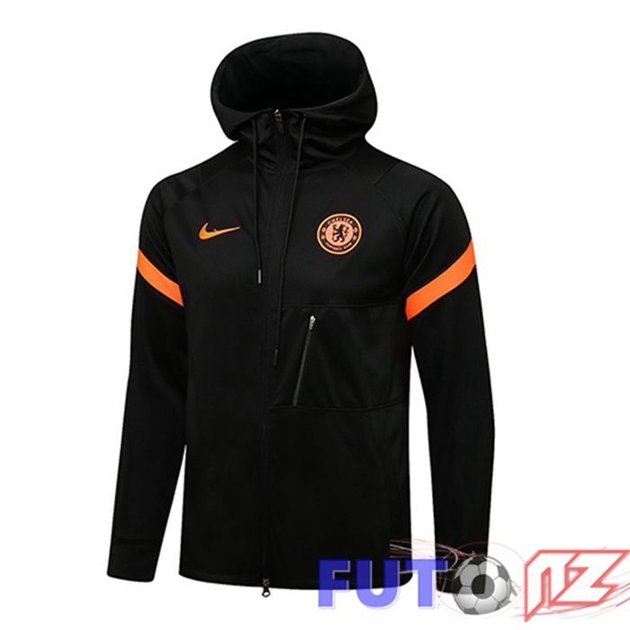 Chaqueta Con Capucha FC Chelsea Negro 2021/2022