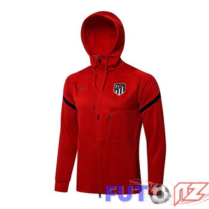 Chaqueta Con Capucha Atletico Madrid Rojo 2021/2022