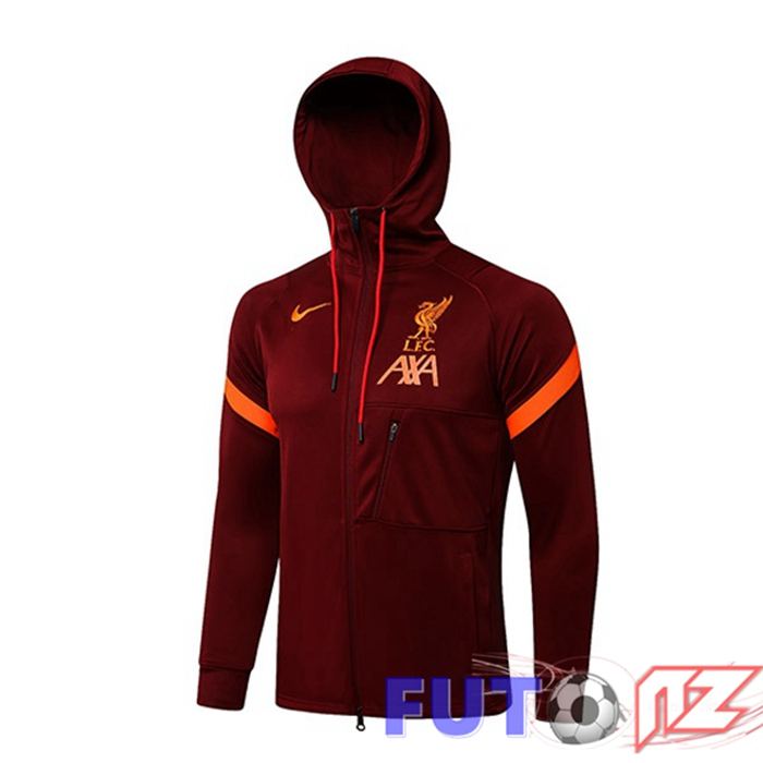 Chaqueta Con Capucha FC Liverpool Rojo 2021/2022