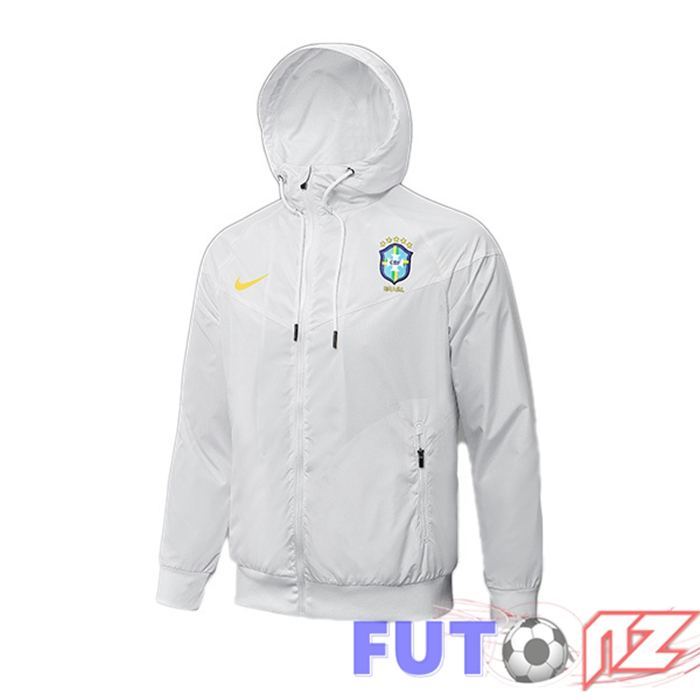 Chaqueta Con Capucha Brasil Blanco 2021/2022