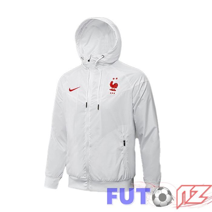 Chaqueta Con Capucha Francia Blanco 2021/2022