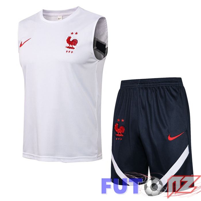 Chalecos De Futbol Francia + Cortos Blanco 2021/2022