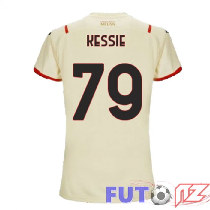 Camiseta AC Milan（KESSIE 79）Mujer Segunda Beige 2021/2022