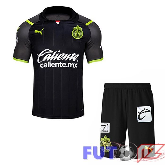 Camiseta CD Guadalajara Ninos Segunda Negro 2021/22