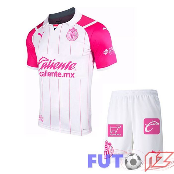 Camiseta CD Guadalajara Ninos Edición Especial Rosa Blanco 2021/22