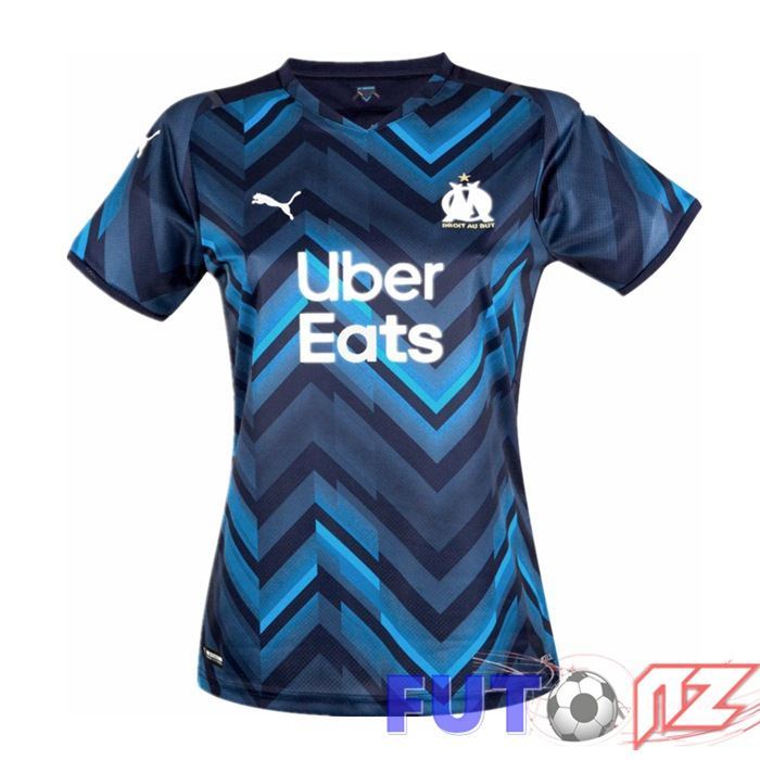 Camiseta Olympique Marsella Mujer Segunda Azul Marino 2021/2022