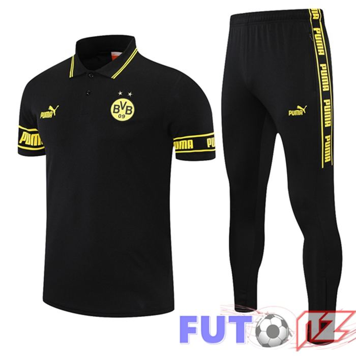 Camiseta Polo Dortmund BVB + Pantalones Negro 2021/2022