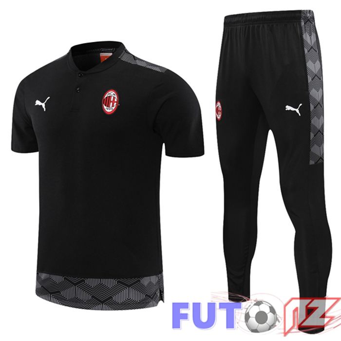 Camiseta Polo AC Milan + Pantalones Negro 2021/2022
