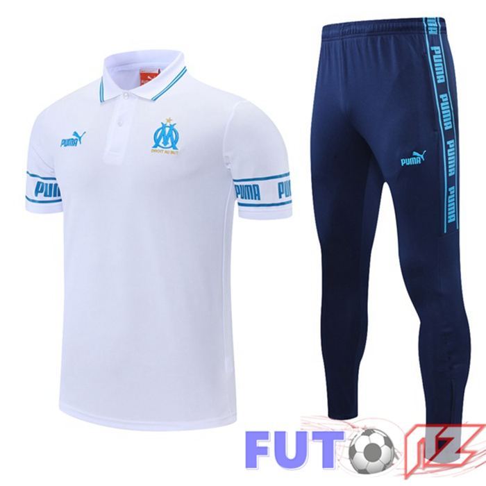 Camiseta Polo Marsella OM + Pantalones Blanco 2021/2022