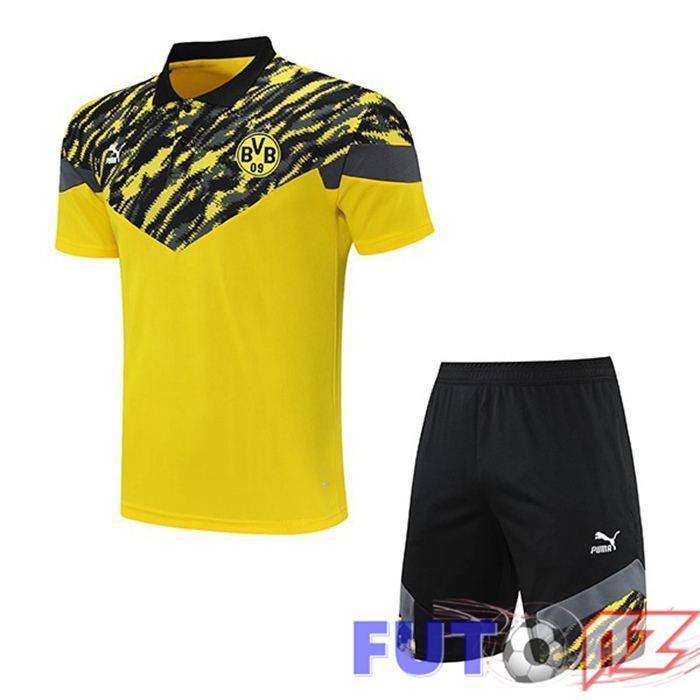 Camiseta Polo Dortmund BVB + Cortos Amarillo 2021/2022