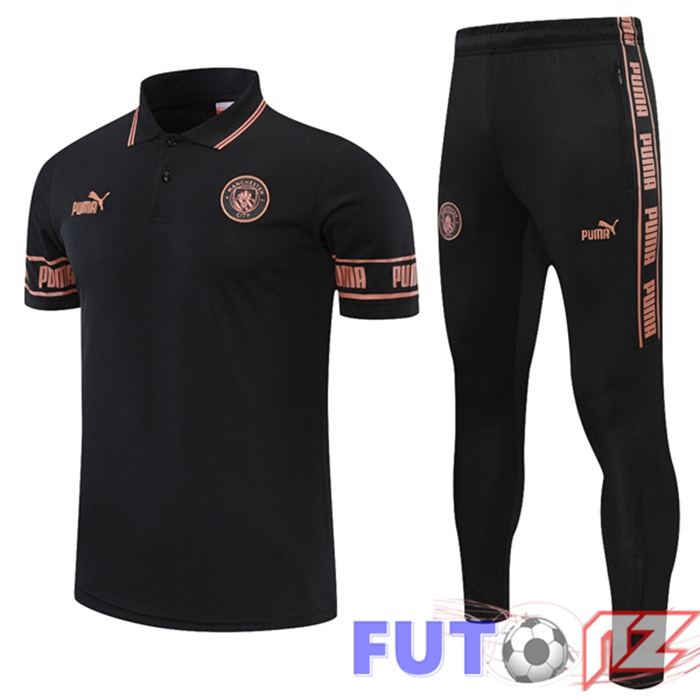 Camiseta Polo Manchester City + Pantalones Negro 2021/2022