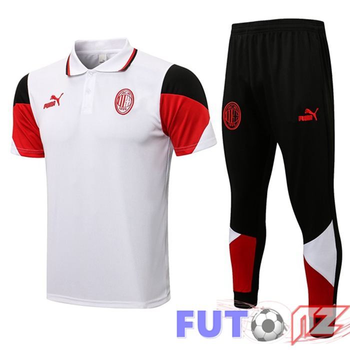 Camiseta Polo AC Milan + Pantalones Blanco 2021/2022