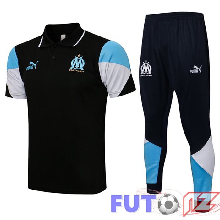 Camiseta Polo Marsella OM + Pantalones Negro 2021/2022