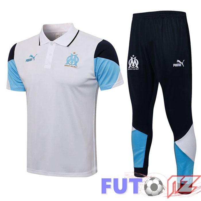 Camiseta Polo Marsella OM + Pantalones Blanco 2021/2022