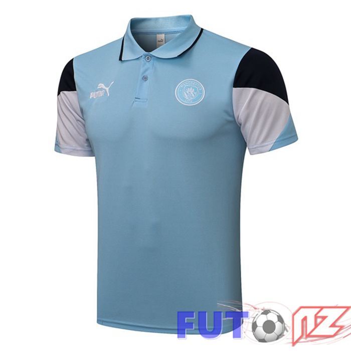 Camiseta Polo Manchester City Azul 2021/2022