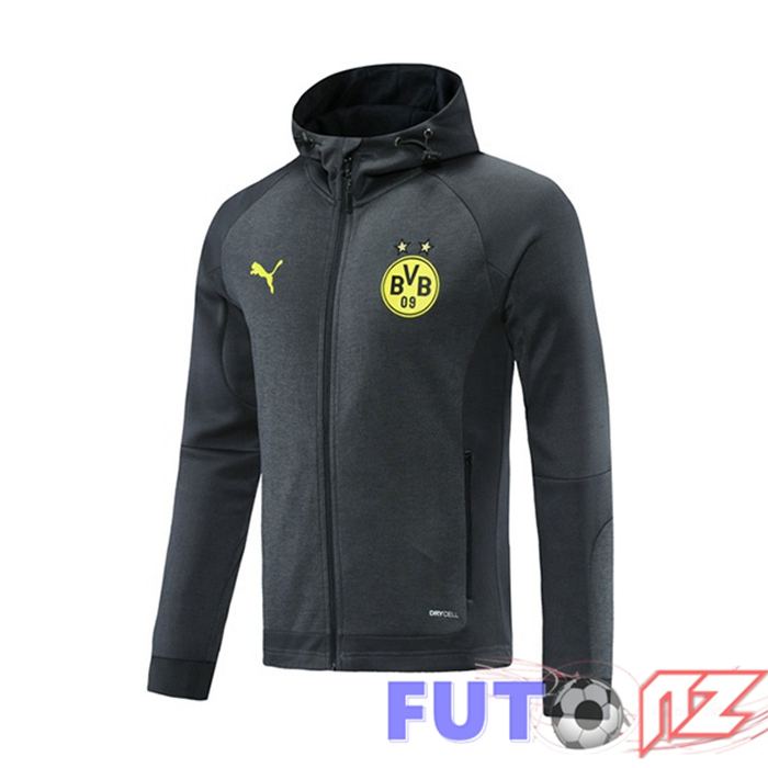 Sudadera Con Capucha Dortmund BVB Negro Gris 2021/2022
