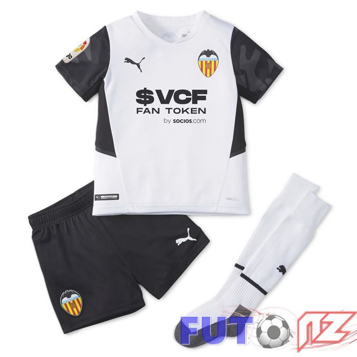Camiseta FC Valencia Ninos Primera Blanco 2021/2022