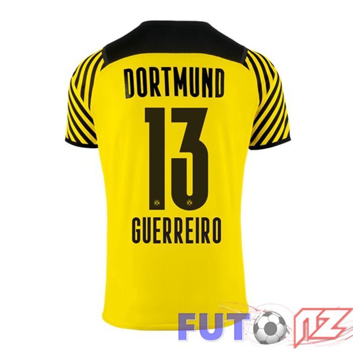 Camiseta Dortmund BVB (Guerreiro 13) Mujer Primera Amarillo 2021/22