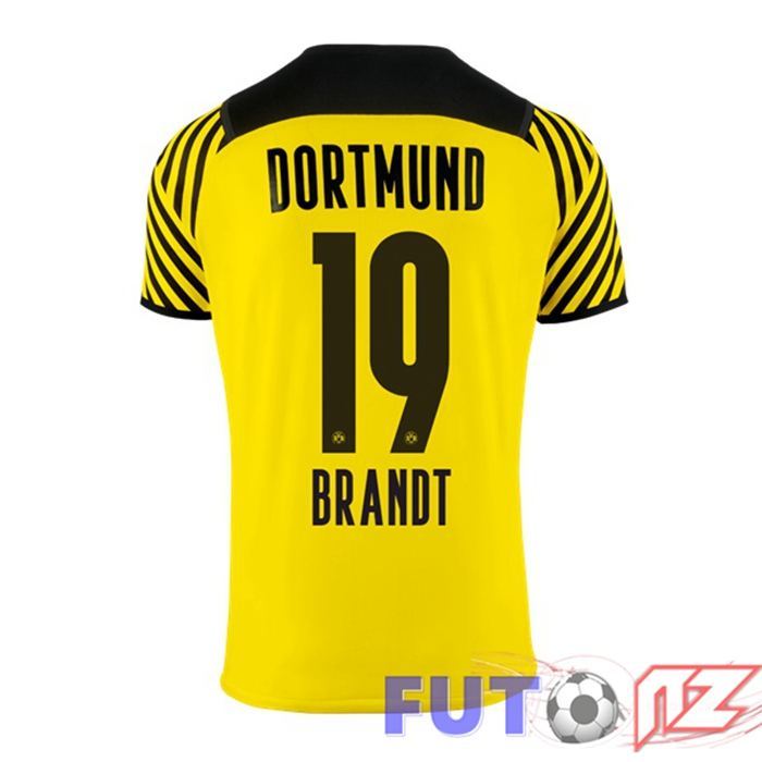 Camiseta Dortmund BVB (Brandt 19) Mujer Primera Amarillo 2021/22