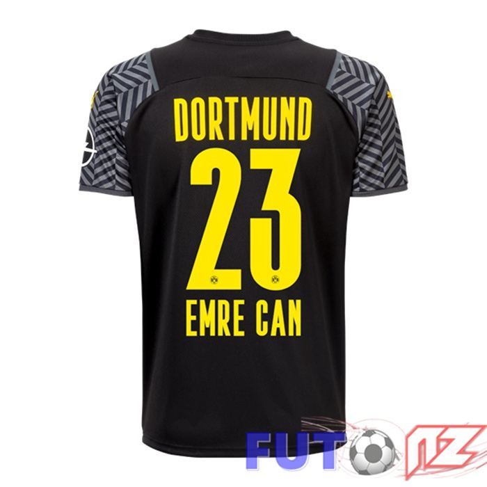 Camiseta Dortmund BVB (Emre Can 23) Mujer Segunda Negro 2021/22