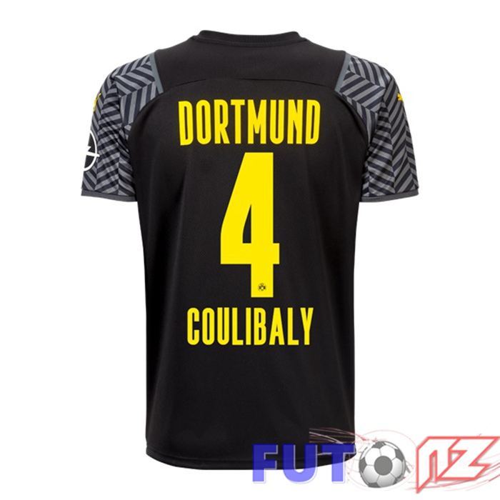 Camiseta Dortmund BVB (Coulibaly 4) Mujer Segunda Negro 2021/22