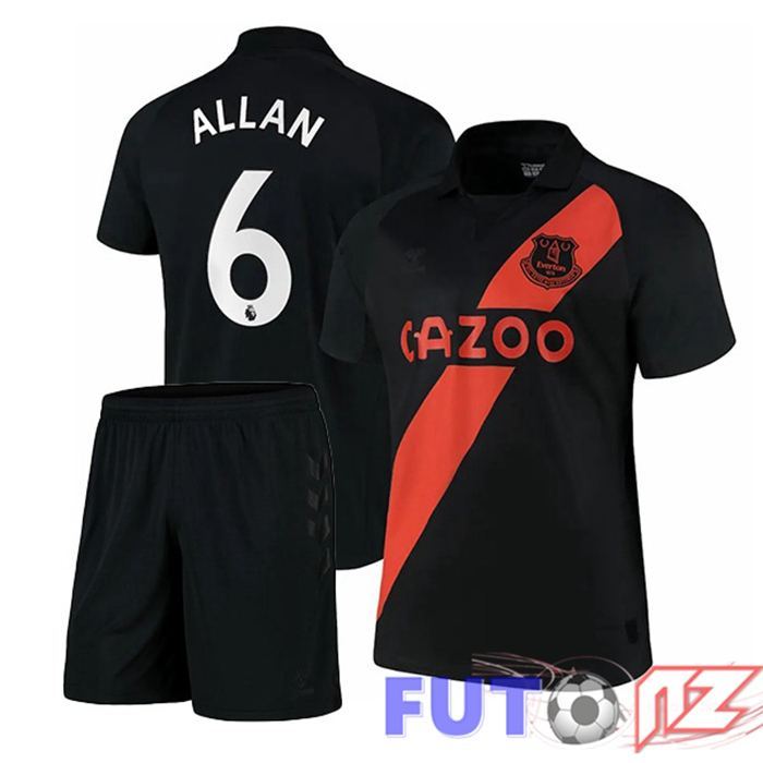 Camiseta Everton (Allan 6) Ninos Segunda Negro 2021/22