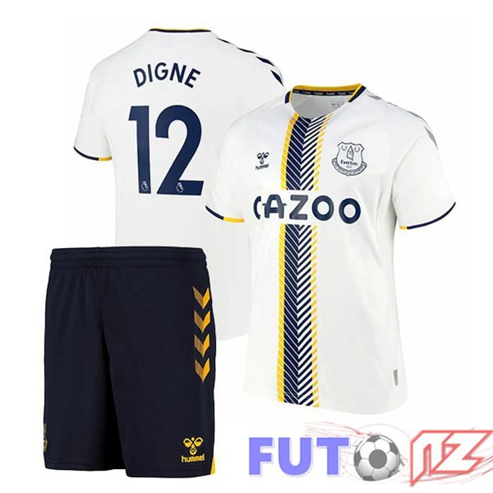 Camiseta Everton (Digne 12) Ninos Tercera Blanco 2021/22