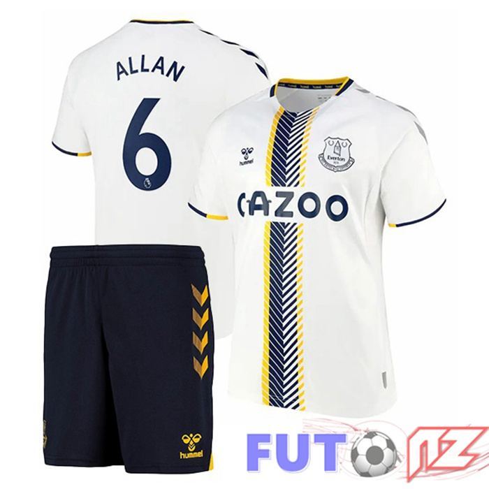 Camiseta Everton (Allan 6) Ninos Tercera Blanco 2021/22