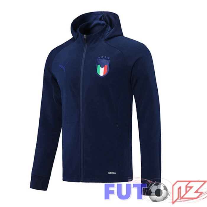 Chaqueta Con Capucha Italia Azul 2021/2022