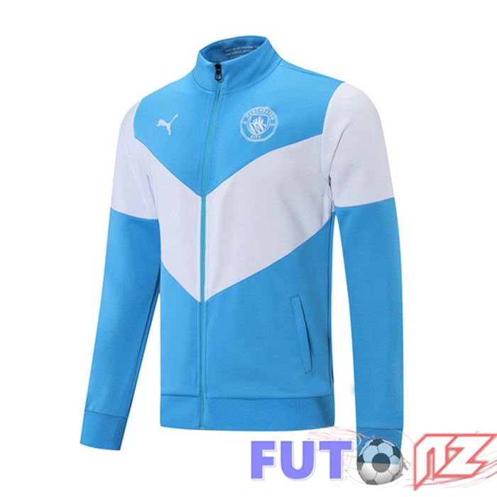Chaquetas Futbol Manchester City Azul Blanco 2021/2022