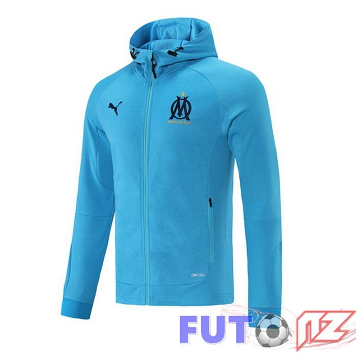 Chaqueta Con Capucha Marsella OM Azul 2021/2022