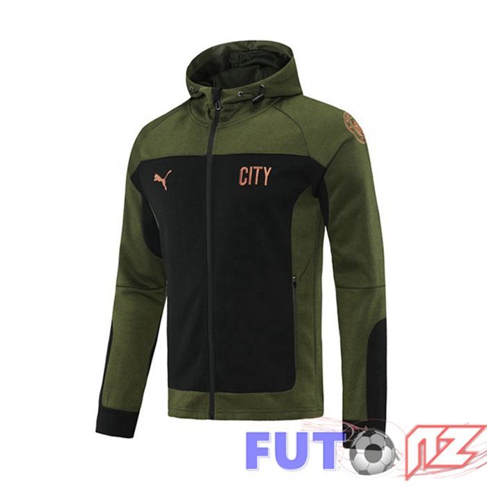 Chaqueta Con Capucha Manchester City Verde Negro 2021/2022