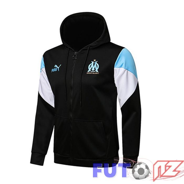 Chaqueta Con Capucha Marsella OM Negro 2021/2022