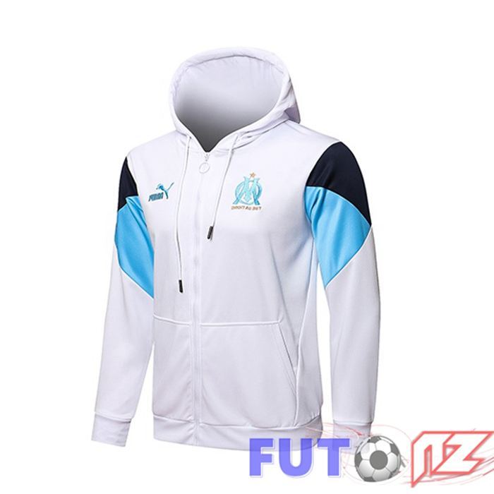 Chaqueta Con Capucha Marsella OM Blanco 2021/2022