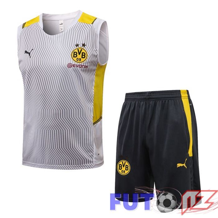 Chalecos De Futbol Dortmund BVB + Cortos Blanco 2021/2022