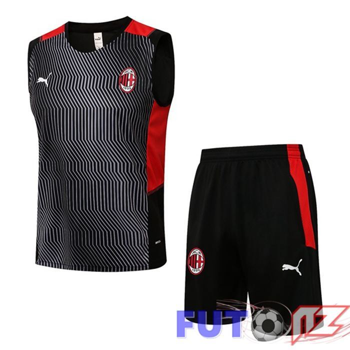Chalecos De Futbol AC Milan + Cortos Negro 2021/2022