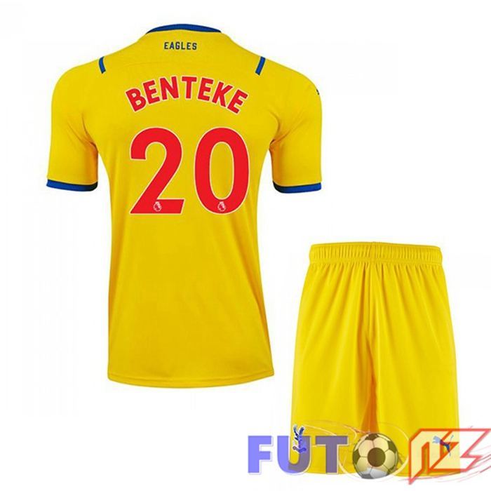 Camiseta Crystal Palace (BENTEKE 20) Ninos Segunda Amarillo 2021/22